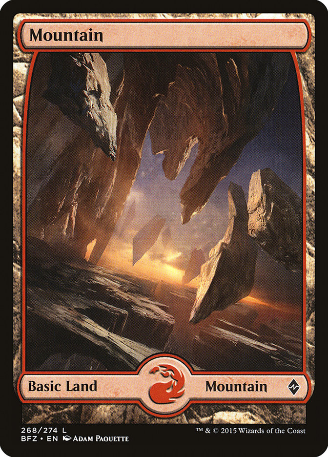 Mountain (268) (Full Art) [Battle for Zendikar] MTG Single Magic: The Gathering    | Red Claw Gaming