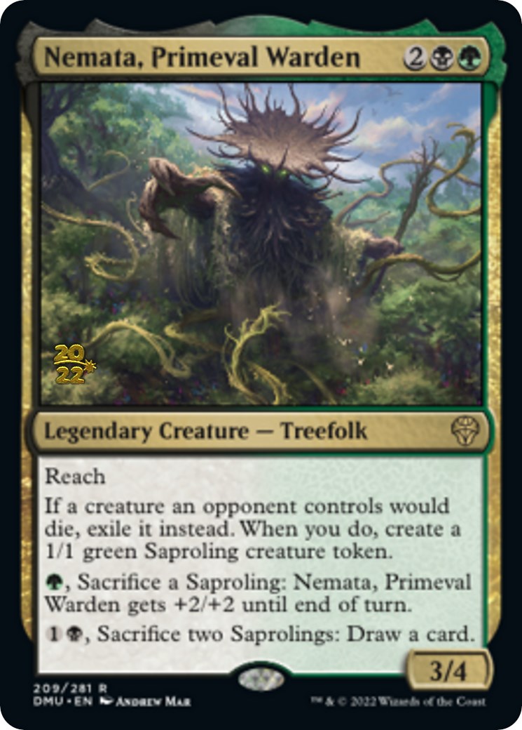 Nemata, Primeval Warden [Dominaria United Prerelease Promos] MTG Single Magic: The Gathering    | Red Claw Gaming