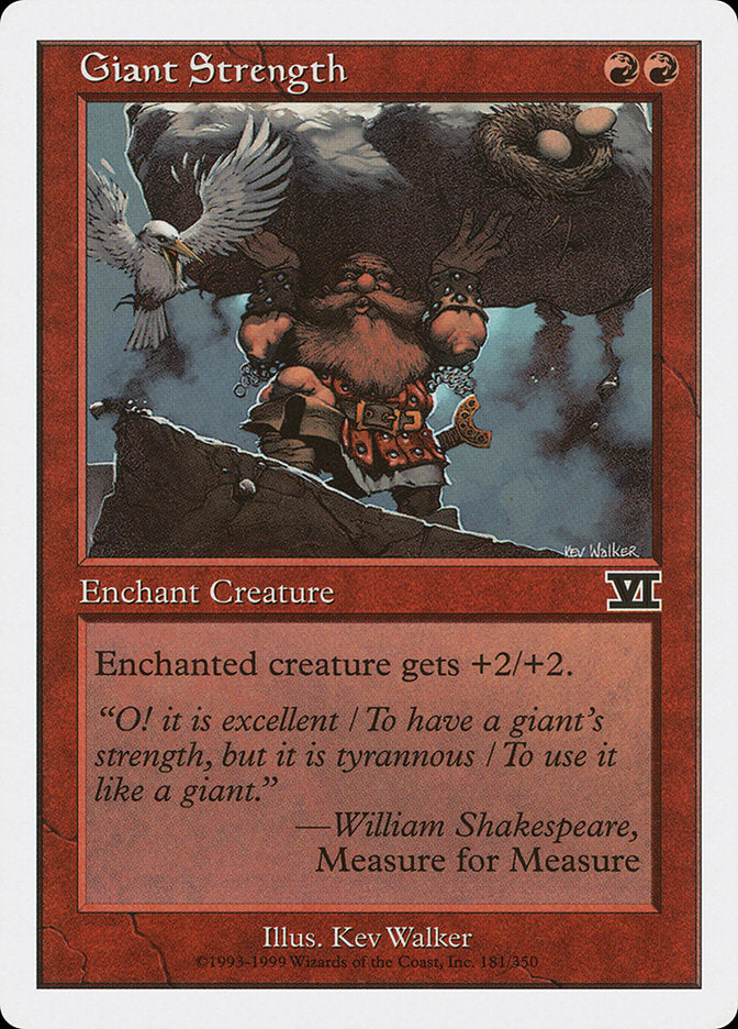 Giant Strength [Classic Sixth Edition] MTG Single Magic: The Gathering    | Red Claw Gaming