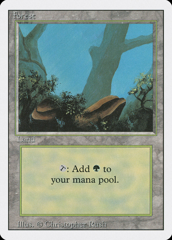 Forest (Two Stones) [Revised Edition] MTG Single Magic: The Gathering    | Red Claw Gaming