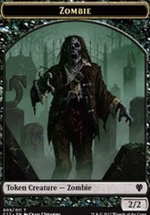 Zombie // Gold Double-Sided Token [Commander 2017 Tokens] MTG Single Magic: The Gathering    | Red Claw Gaming