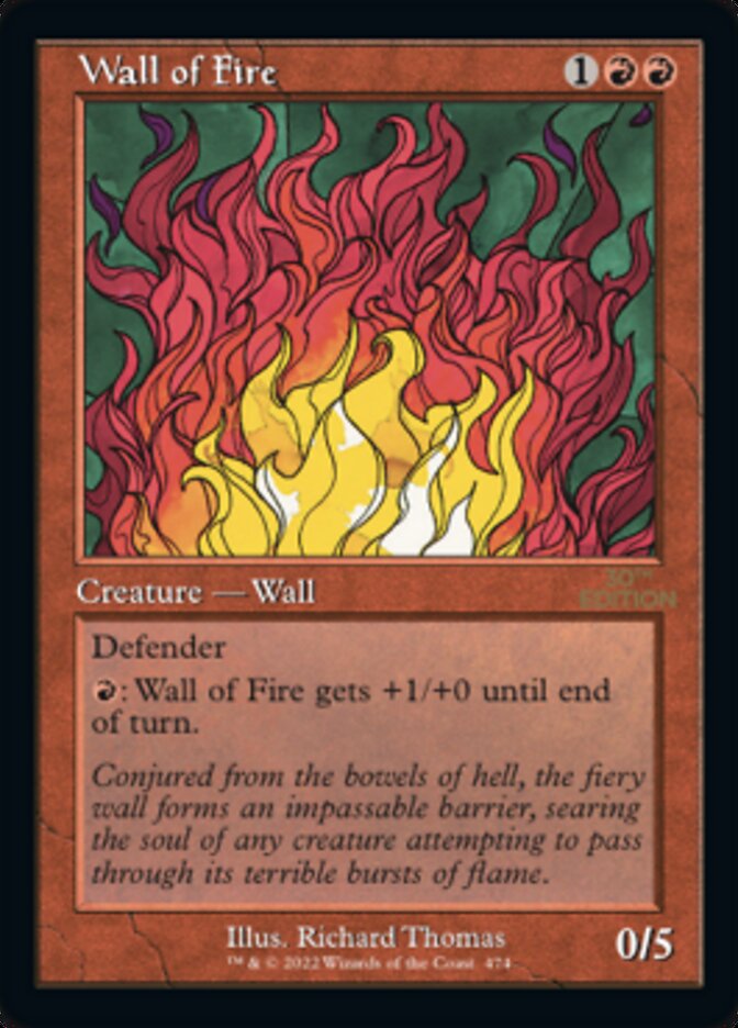 Wall of Fire (Retro) [30th Anniversary Edition] MTG Single Magic: The Gathering    | Red Claw Gaming