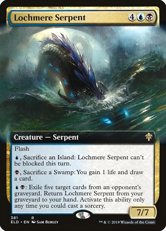 Lochmere Serpent (Extended Art) [Throne of Eldraine] MTG Single Magic: The Gathering    | Red Claw Gaming