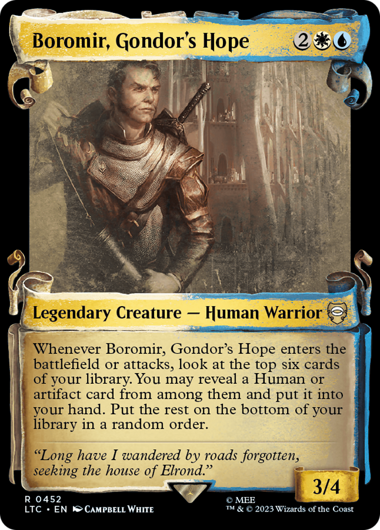 Boromir, Gondor's Hope [The Lord of the Rings: Tales of Middle-Earth Commander Showcase Scrolls] MTG Single Magic: The Gathering    | Red Claw Gaming