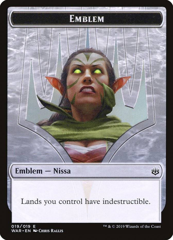 Nissa, Who Shakes the World Emblem [War of the Spark Tokens] MTG Single Magic: The Gathering    | Red Claw Gaming