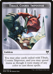 Elf Warrior // Tibalt, Cosmic Impostor Emblem Double-Sided Token [Kaldheim Tokens] MTG Single Magic: The Gathering    | Red Claw Gaming