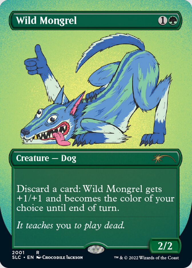 Wild Mongrel (Borderless) [Secret Lair 30th Anniversary Countdown Kit] MTG Single Magic: The Gathering    | Red Claw Gaming