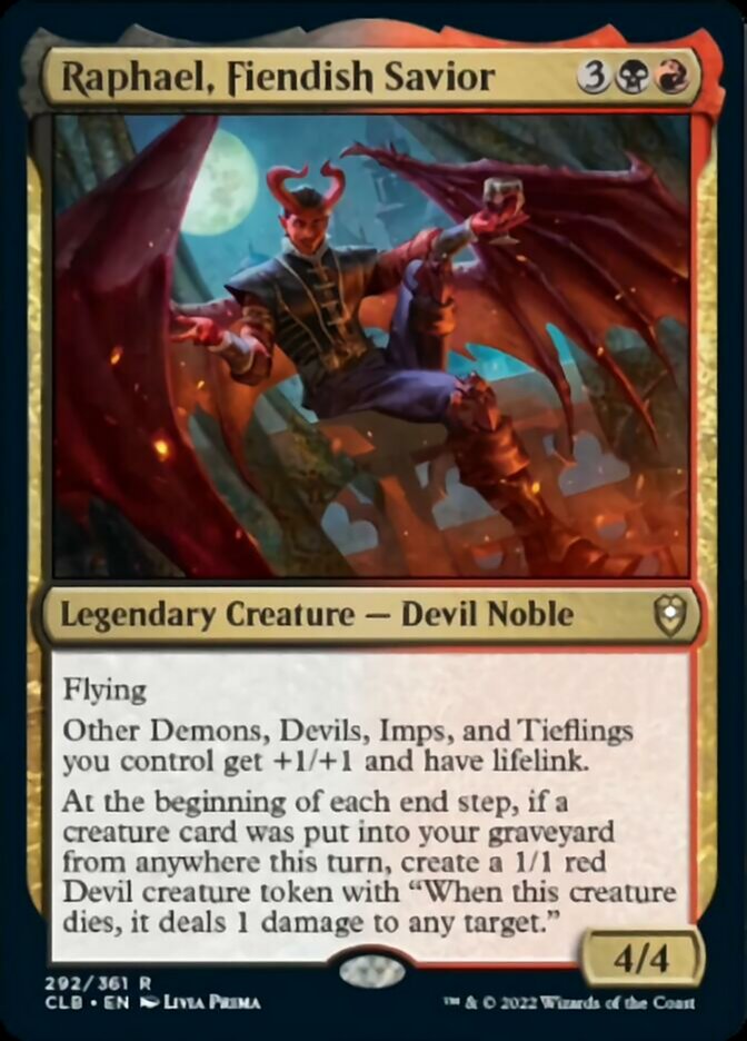 Raphael, Fiendish Savior [Commander Legends: Battle for Baldur's Gate] MTG Single Magic: The Gathering    | Red Claw Gaming