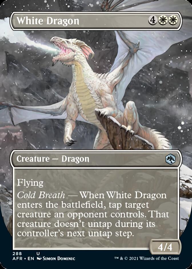 White Dragon (Borderless Alternate Art) [Dungeons & Dragons: Adventures in the Forgotten Realms] MTG Single Magic: The Gathering    | Red Claw Gaming