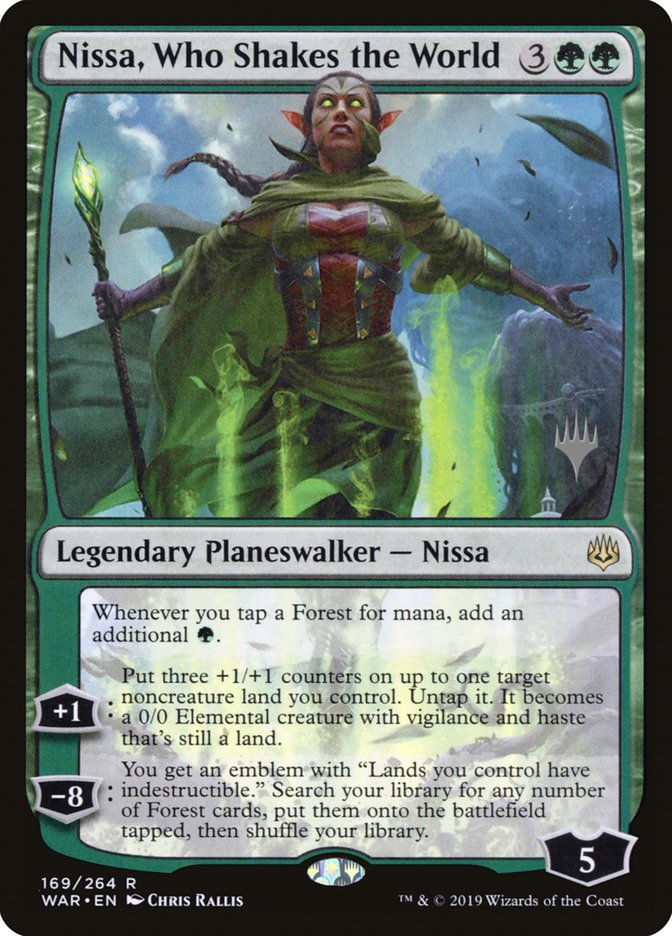 Nissa, Who Shakes the World (Promo Pack) [War of the Spark Promos] MTG Single Magic: The Gathering    | Red Claw Gaming