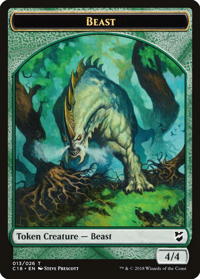 Beast Token (013/026) [Commander 2018 Tokens] MTG Single Magic: The Gathering    | Red Claw Gaming