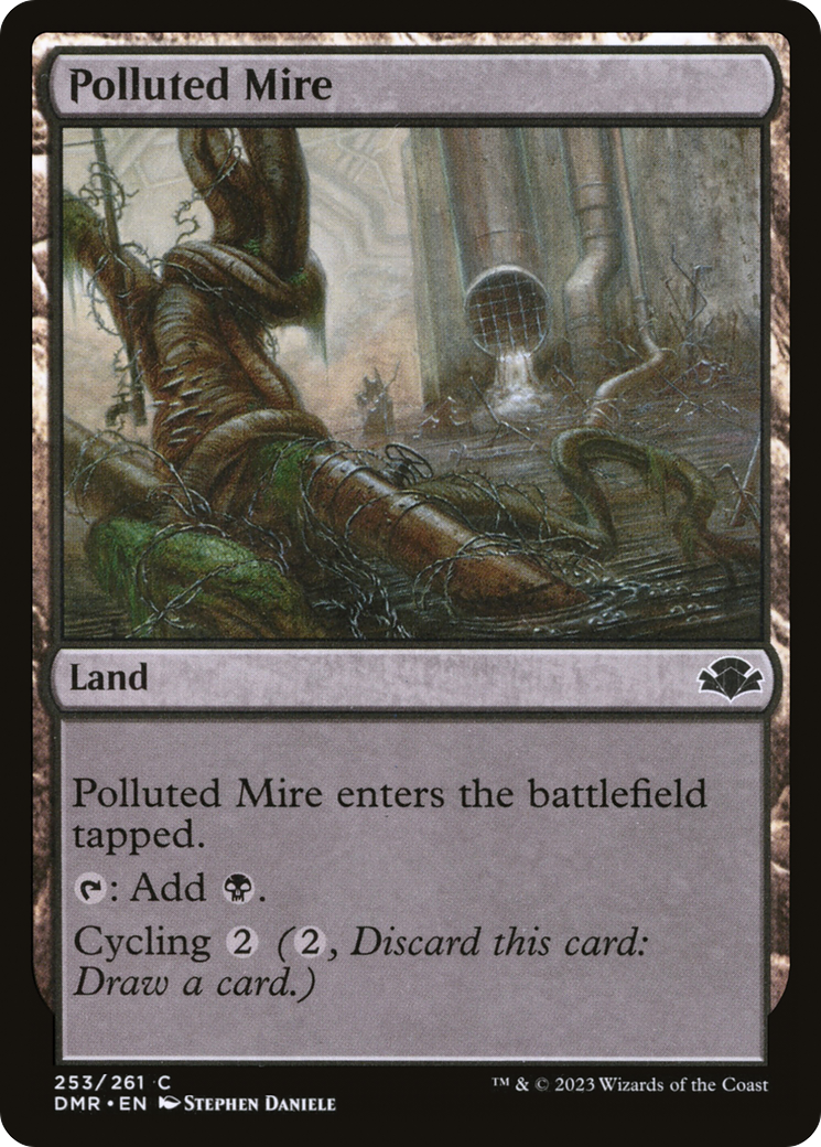 Polluted Mire [Dominaria Remastered] MTG Single Magic: The Gathering    | Red Claw Gaming