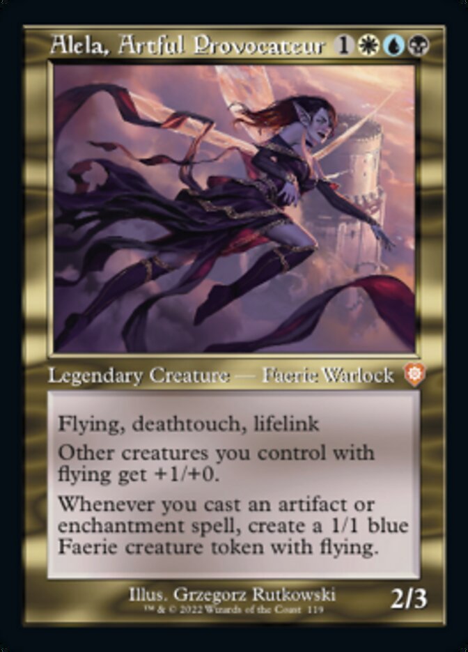 Alela, Artful Provocateur (Retro) [The Brothers' War Commander] MTG Single Magic: The Gathering    | Red Claw Gaming