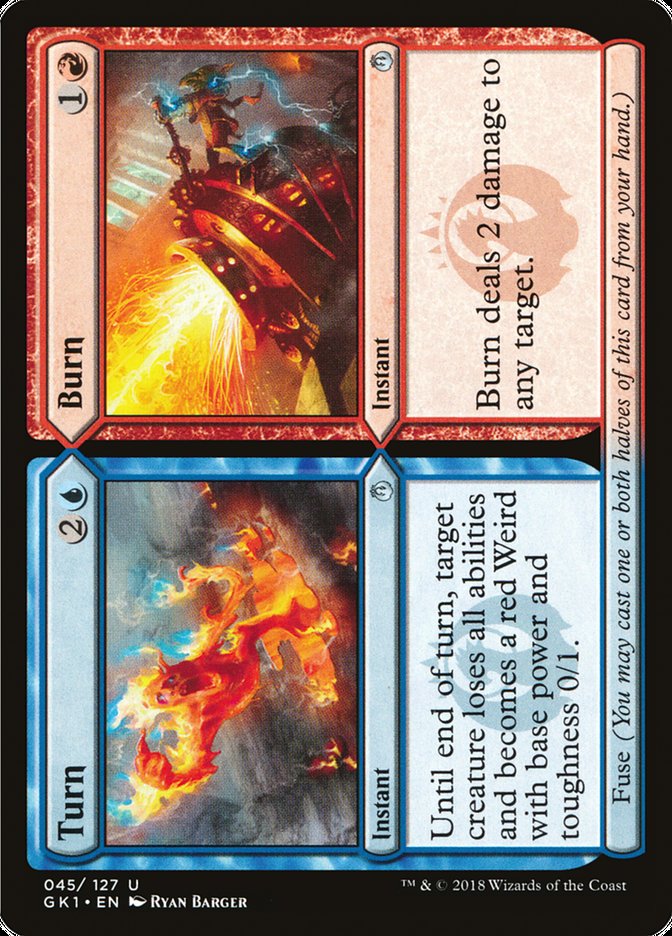 Turn // Burn [Guilds of Ravnica Guild Kit] MTG Single Magic: The Gathering    | Red Claw Gaming