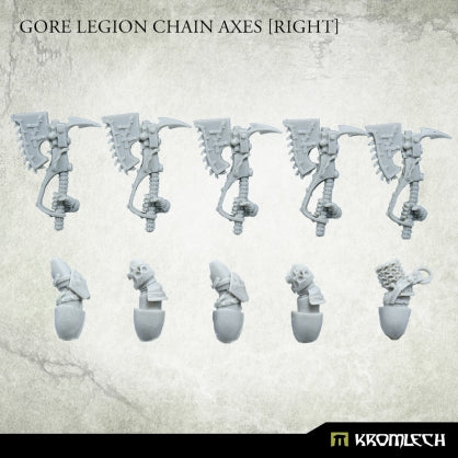 Gore Legion Chain Axes [right] (5) Minatures Kromlech    | Red Claw Gaming