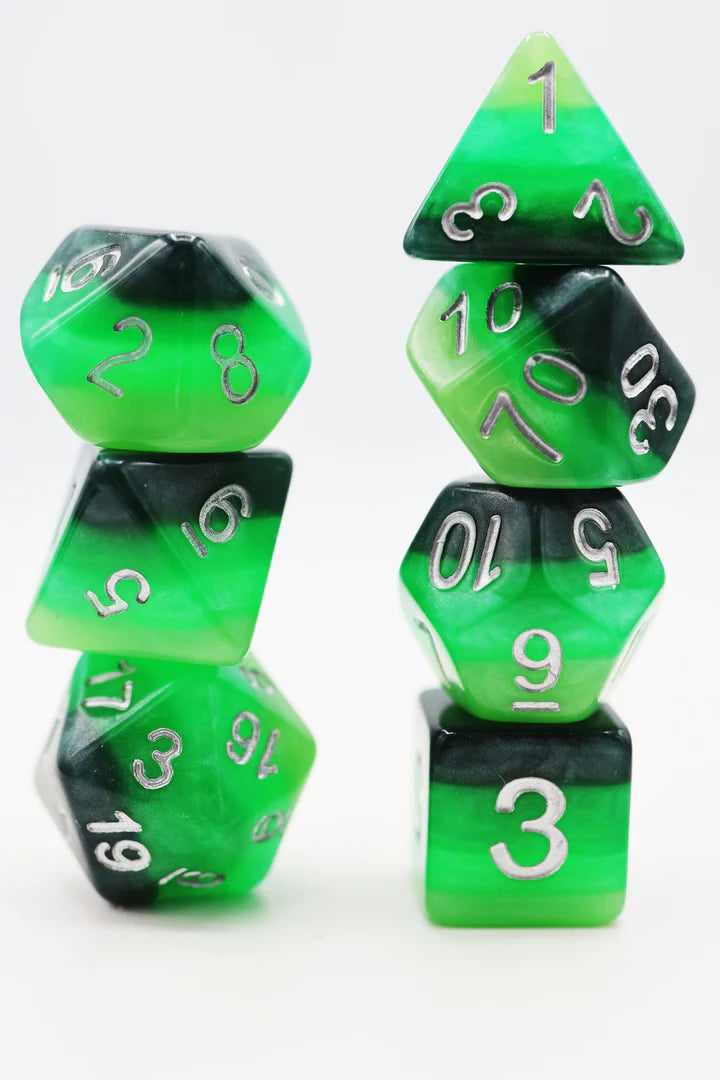 GREEN GRADIENT RPG DICE SET Dice & Counters Foam Brain Games    | Red Claw Gaming