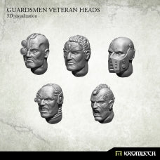 Guardsmen Veteran Heads (10) Minatures Kromlech    | Red Claw Gaming