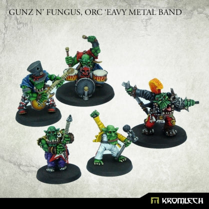 Gunz 'N' Fungus, Orc 'Eavy Metal Band (5) Minatures Kromlech    | Red Claw Gaming