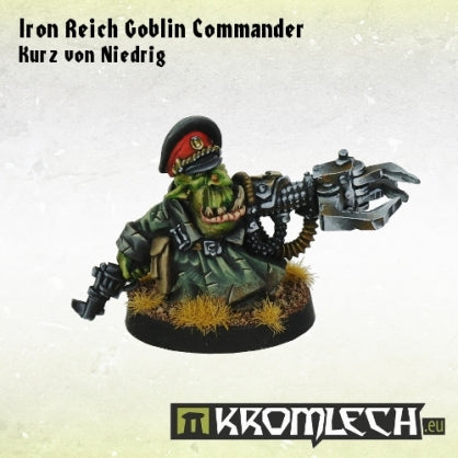 Iron Reich Goblin Commander Kurz von Niedrig (1) Minatures Kromlech    | Red Claw Gaming