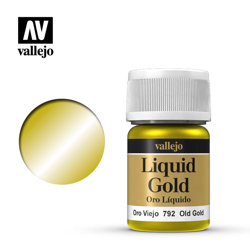 OLD GOLD (ALCOHOL BASED) LIQUID GOLD - 35ML Vallejo Model Color Vallejo    | Red Claw Gaming