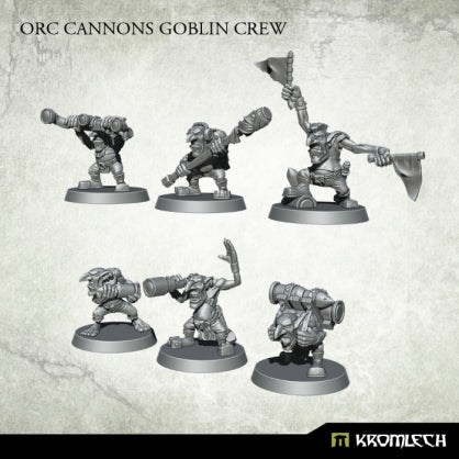 Orc Cannons Goblin Crew (6) Minatures Kromlech    | Red Claw Gaming