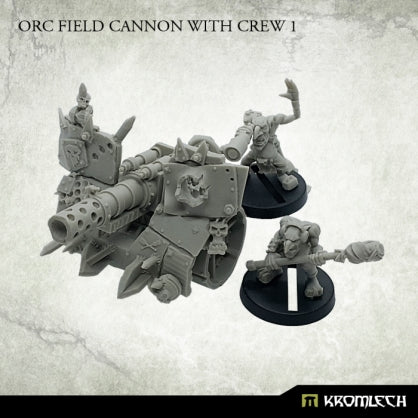 Orc Field Cannon with Crew 1 (3) Minatures Kromlech    | Red Claw Gaming