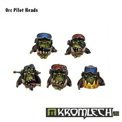 Orc Pilot Heads (10) Minatures Kromlech    | Red Claw Gaming