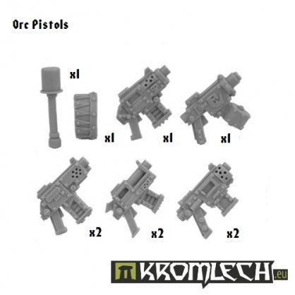 Orc Pistols (8 + grenade and shoulder pad) Minatures Kromlech    | Red Claw Gaming