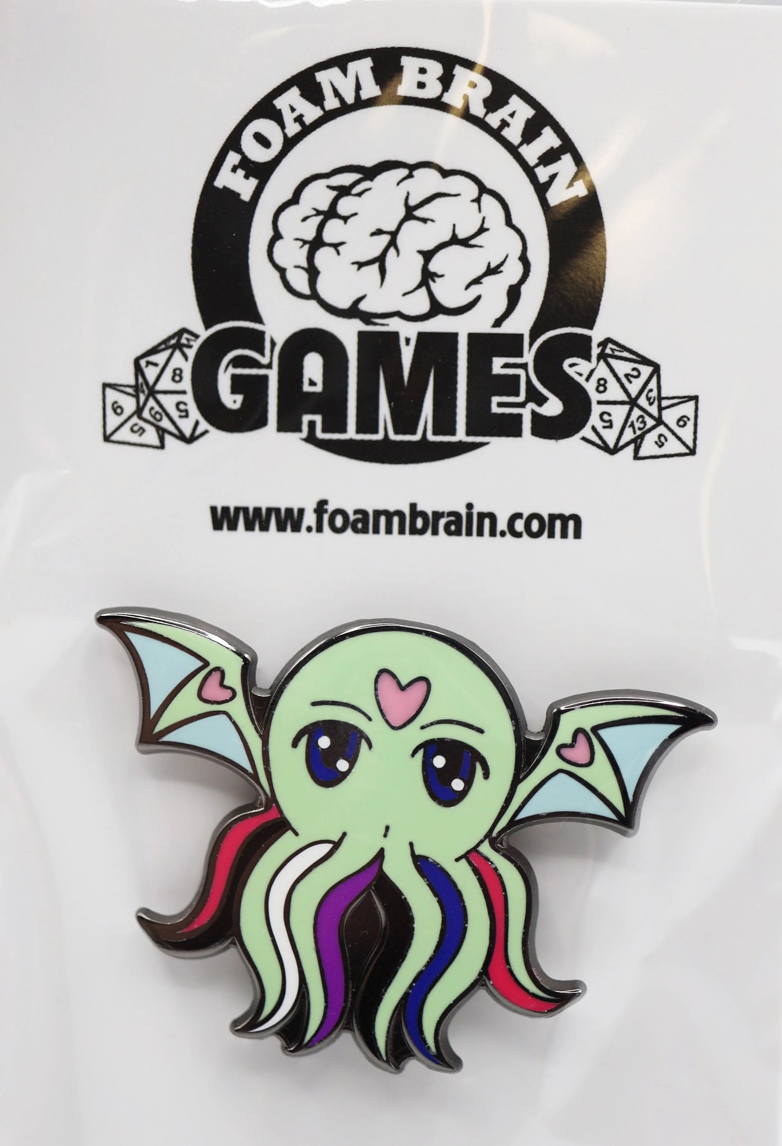 PRIDETHULHU PINS - Genderfluid Pins Foam Brain Games    | Red Claw Gaming