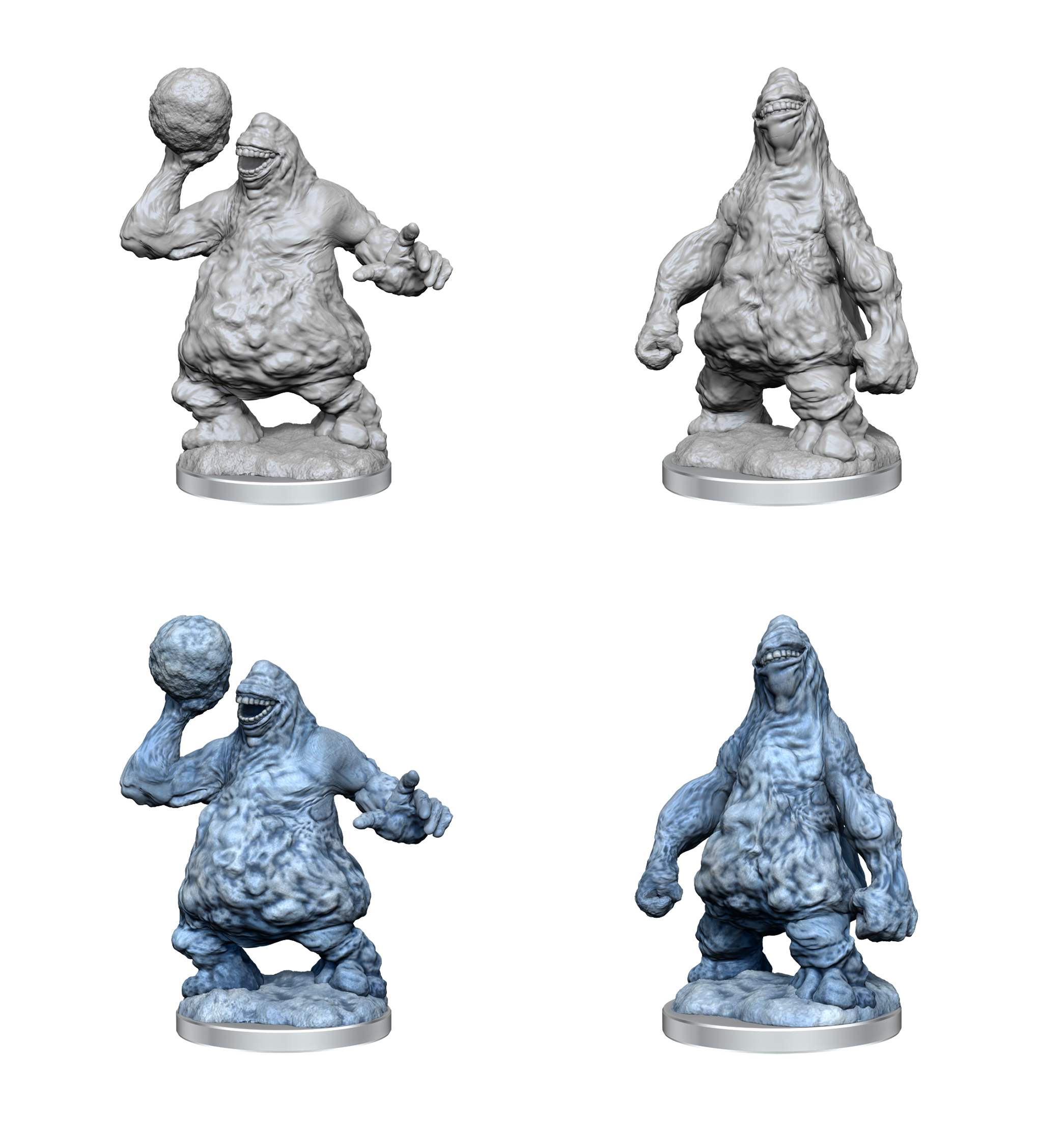 DND UNPAINTED MINIS SNOW GOLEMS Minatures Wizkids Games    | Red Claw Gaming