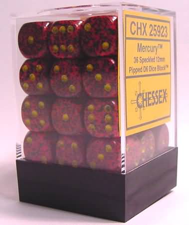 Speckled Mercury 12mm D6 Dice Chessex    | Red Claw Gaming