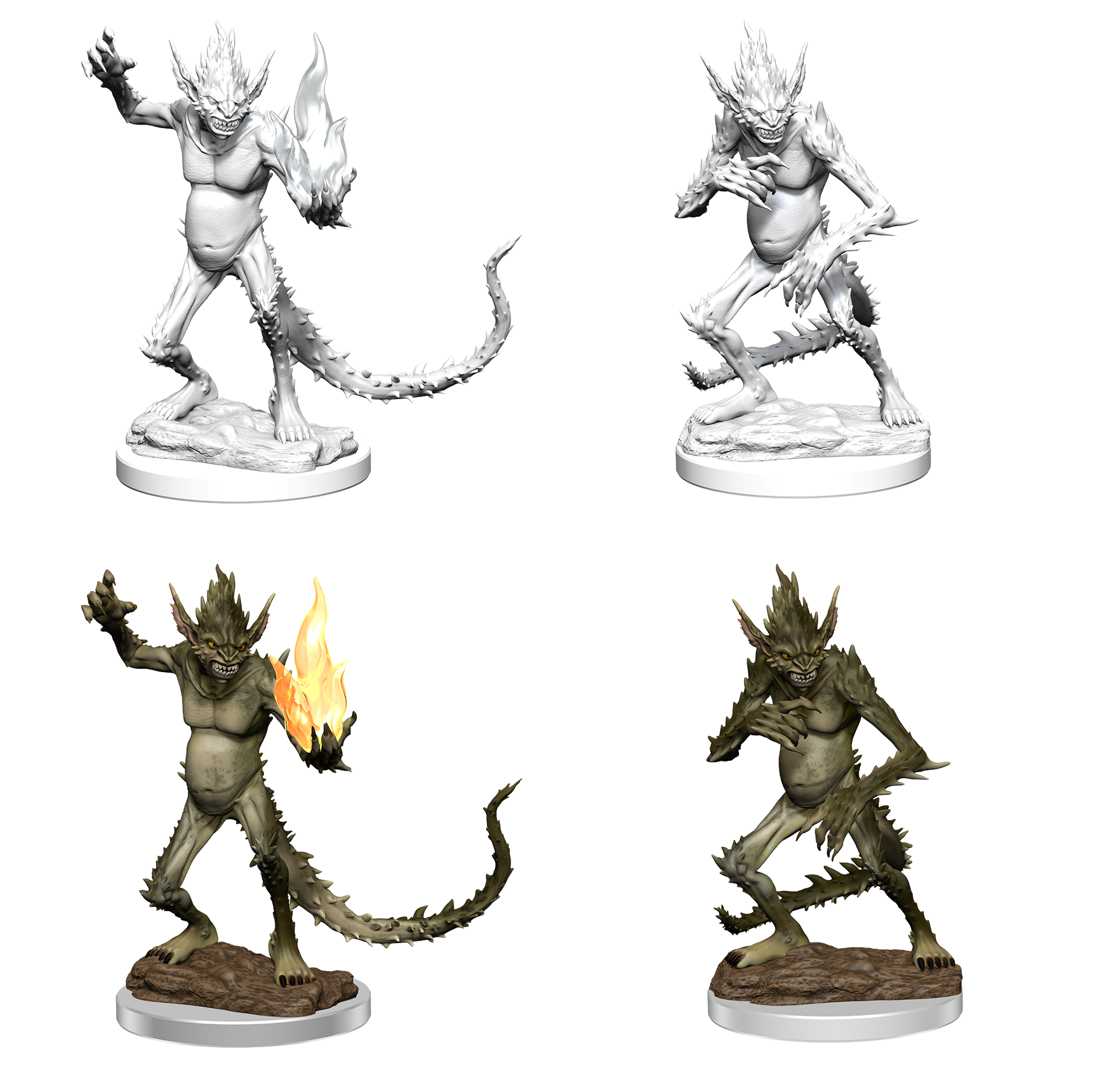 DND UNPAINTED MINIS BARBED DEVILS Minatures Wizkids Games    | Red Claw Gaming