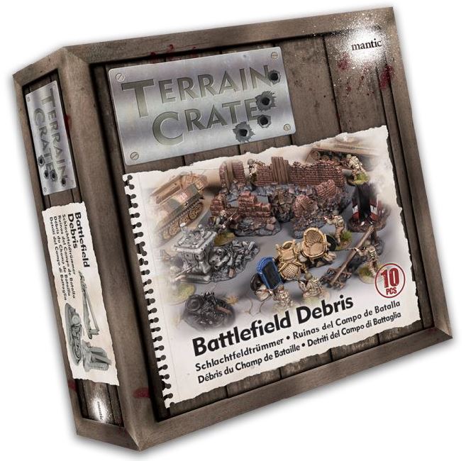 Terrain Crate Battlefield Debris Minatures Mantic Games    | Red Claw Gaming