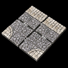 WARLOCK DUNGEON TILES: TOWN/VILLAGE - TOWN SQUARE Minatures Wizkids Games    | Red Claw Gaming