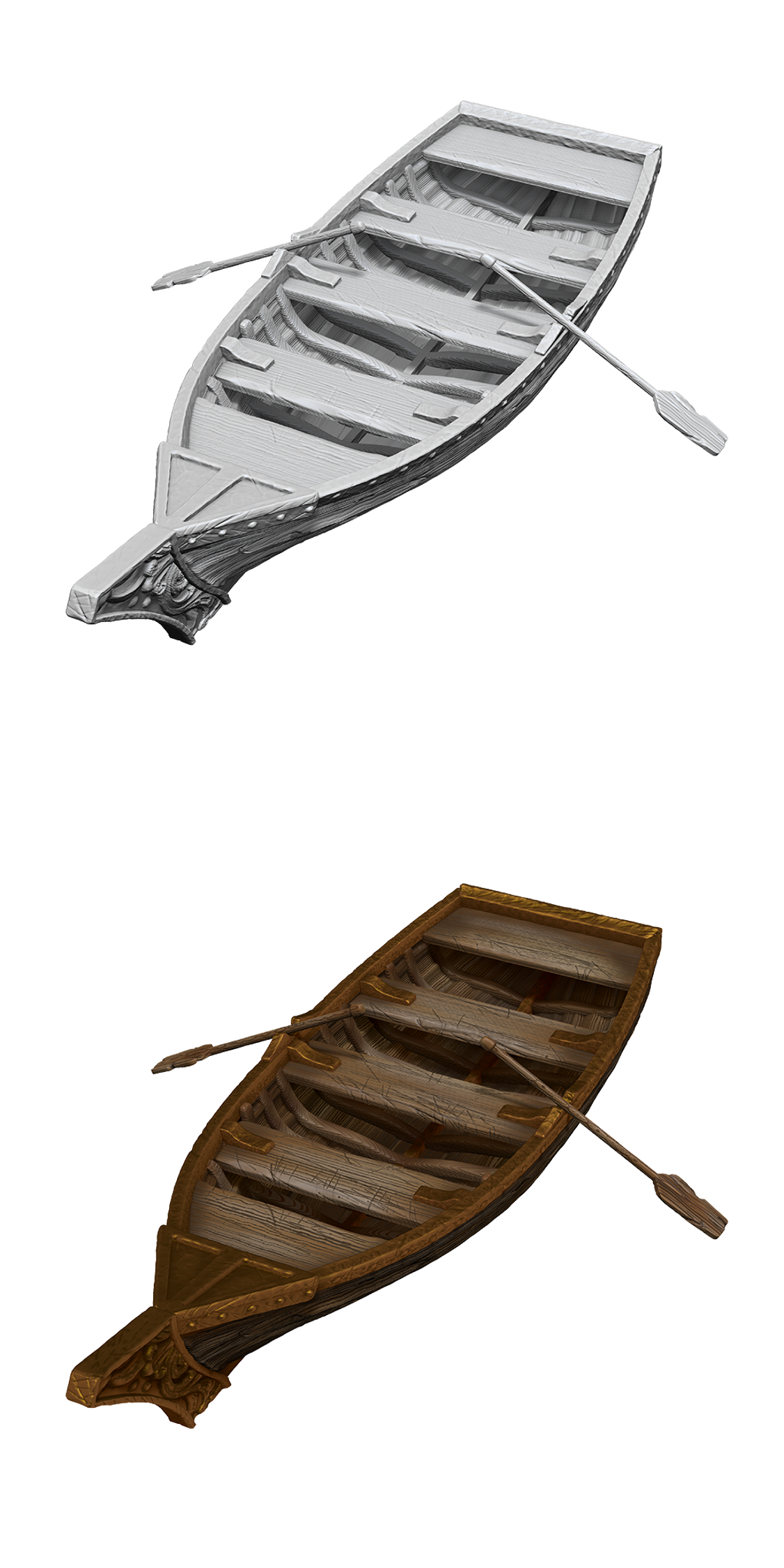 Wizkids Unpainted Miniature: Rowboat and Oars Minatures Wizkids Games    | Red Claw Gaming