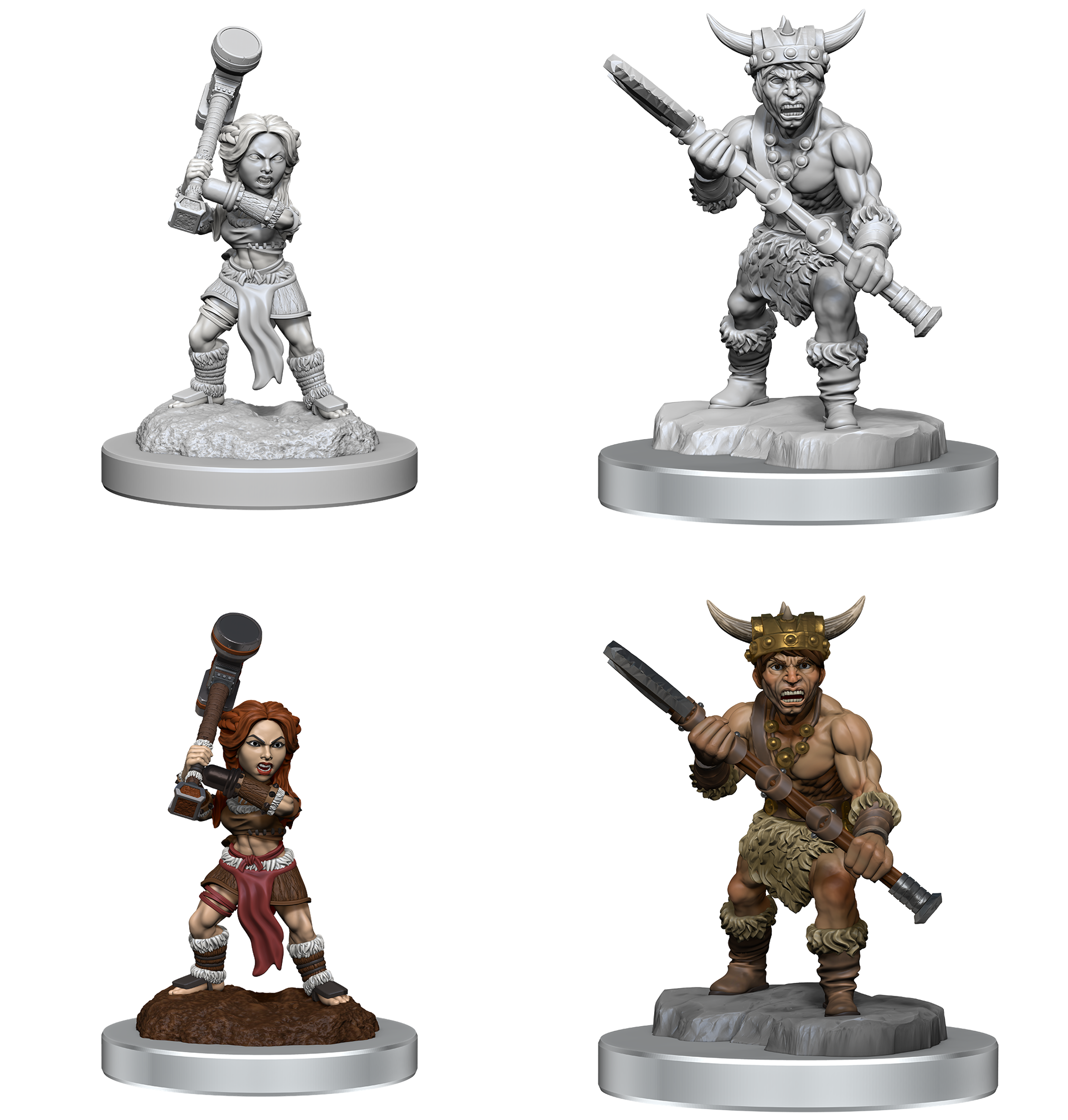 D&D Nolzur's Marvelous Miniatures: HALFLING BARBARIANS Minatures Wizkids Games    | Red Claw Gaming