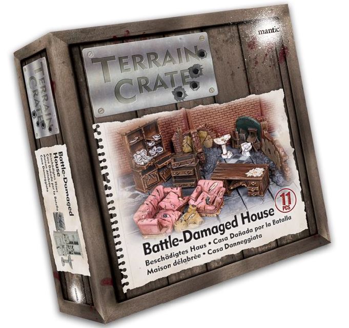 Terrain Crate Battle-Damaged House Minatures Mantic Games    | Red Claw Gaming