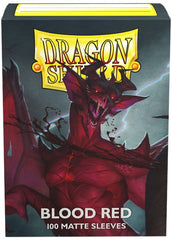 DRAGON SHIELD SLEEVES MATTE BLOOD RED 100CT Dragon Shield Dragon Shield    | Red Claw Gaming