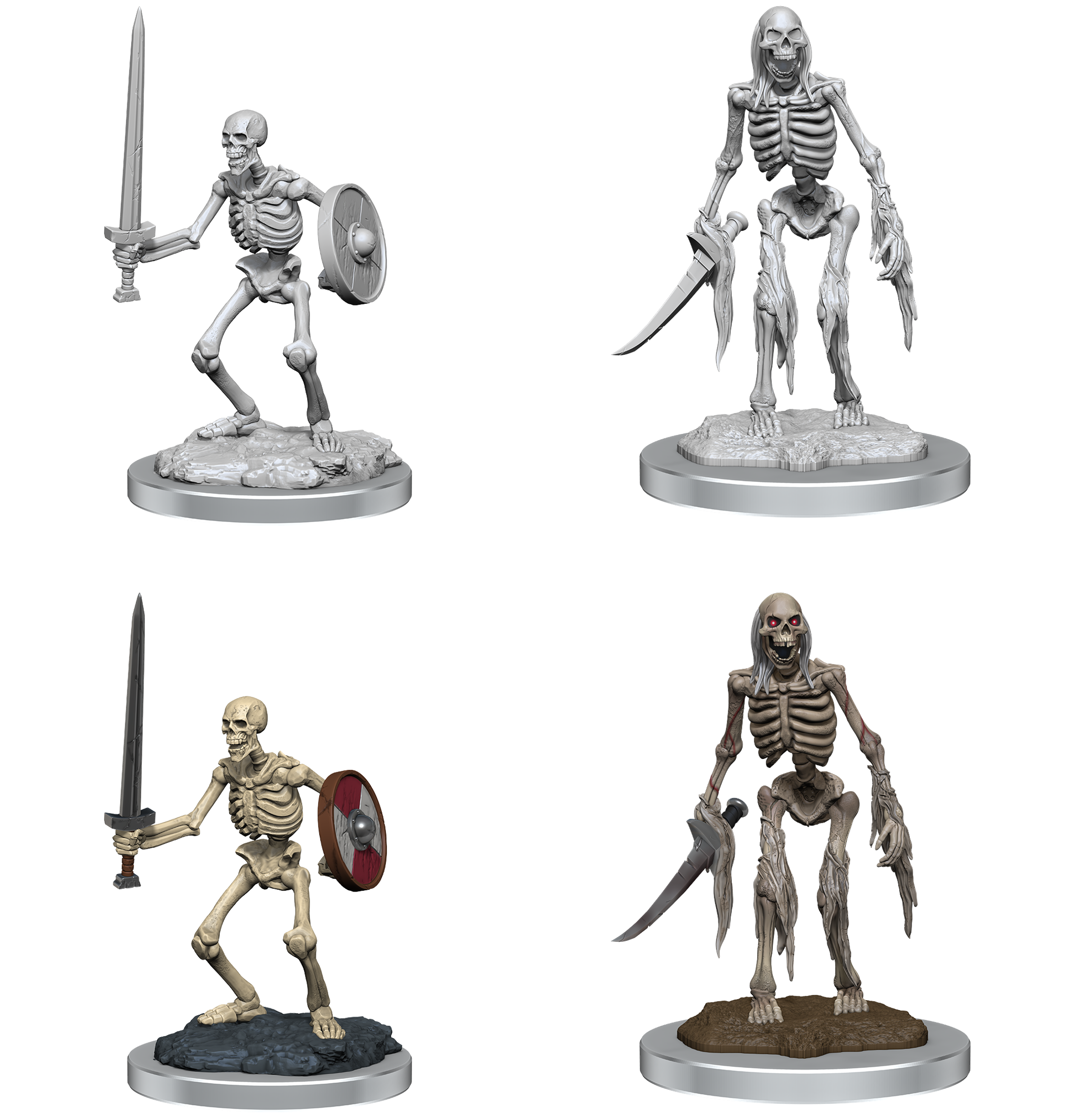 WizKids Deep Cuts Unpainted Miniatures: Skeletons Minatures Wizkids Games    | Red Claw Gaming