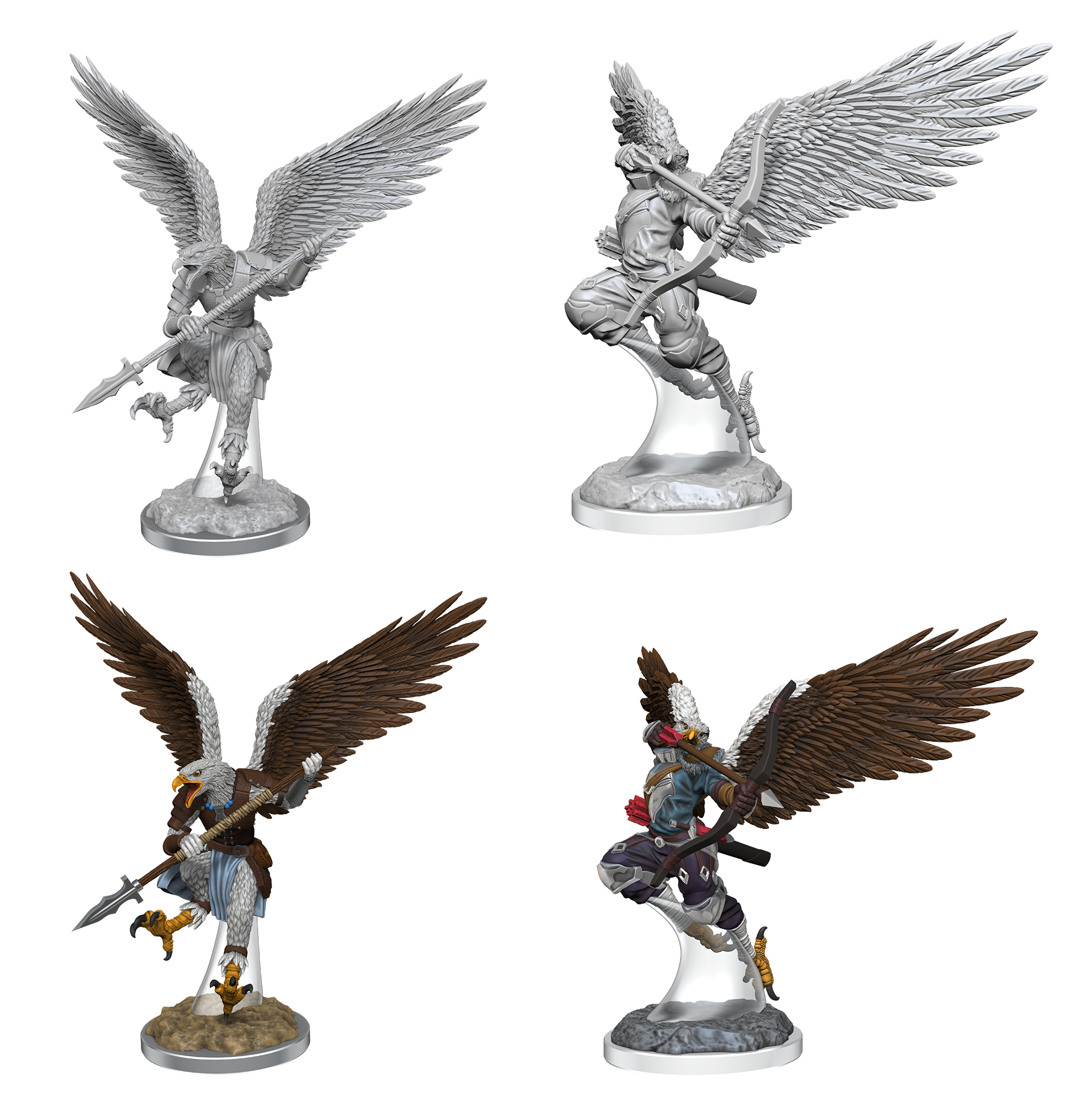 D&D Nolzur's Marvelous Miniatures:  AARAKOCRA FIGHTERS Minatures Wizkids Games    | Red Claw Gaming