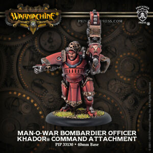 Khador Man O War Bombardier Officer Miniatures Clearance    | Red Claw Gaming