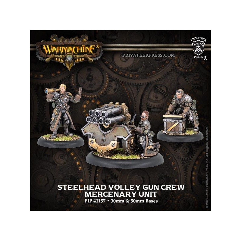 Mercenaries Steelhead Volley Gun Crew Miniatures Clearance    | Red Claw Gaming