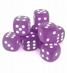 FROSTED 12D6 PURPLE/WHITE 16MM Dice Chessex    | Red Claw Gaming