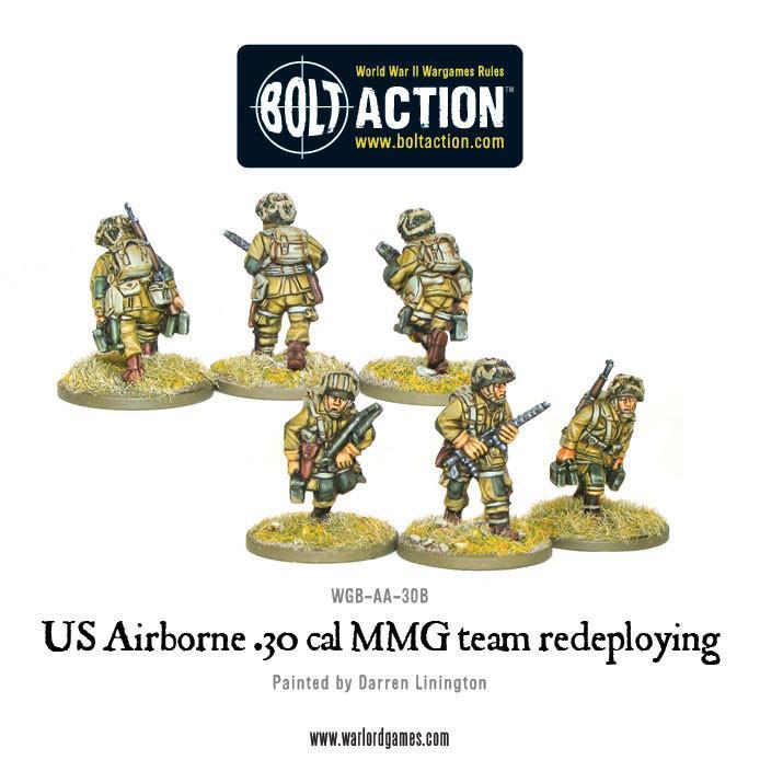 US Airborne 30 Cal MMG team redeploying Preorder Warlord Games    | Red Claw Gaming