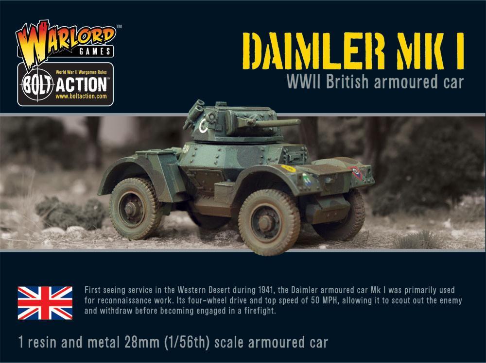 Daimler Armoured Car British Warlord Games    | Red Claw Gaming